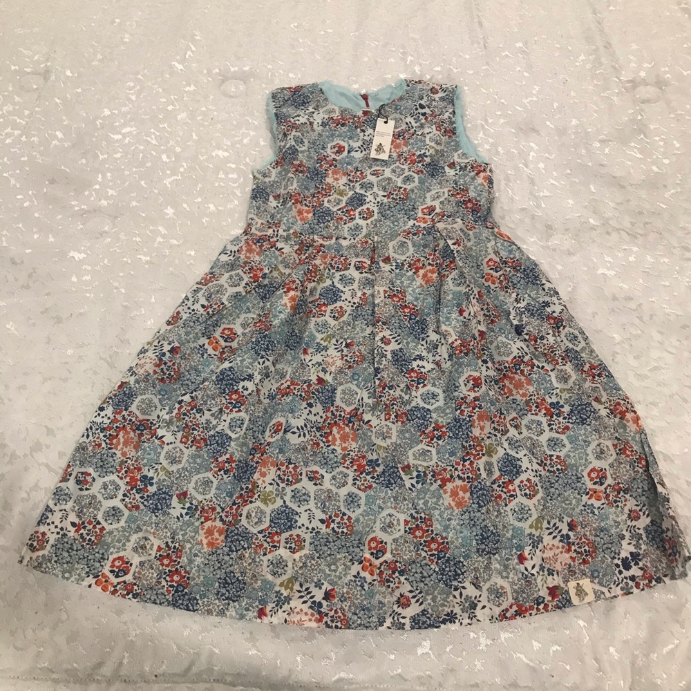 Bijou Sauvage Girls Floral Sleeveless Dress - Light Blue NWT Size 12
